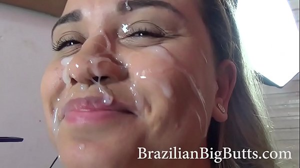 Clips4Sale.com/114318 teen brunette gets her face soaked in cum after being fucked by a big ass lover