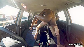 IR driving tutor MILF fucked in car by BBC mechanic dude