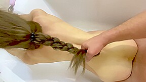 The Student Took A Bath And A Fat Cock In The Pussy